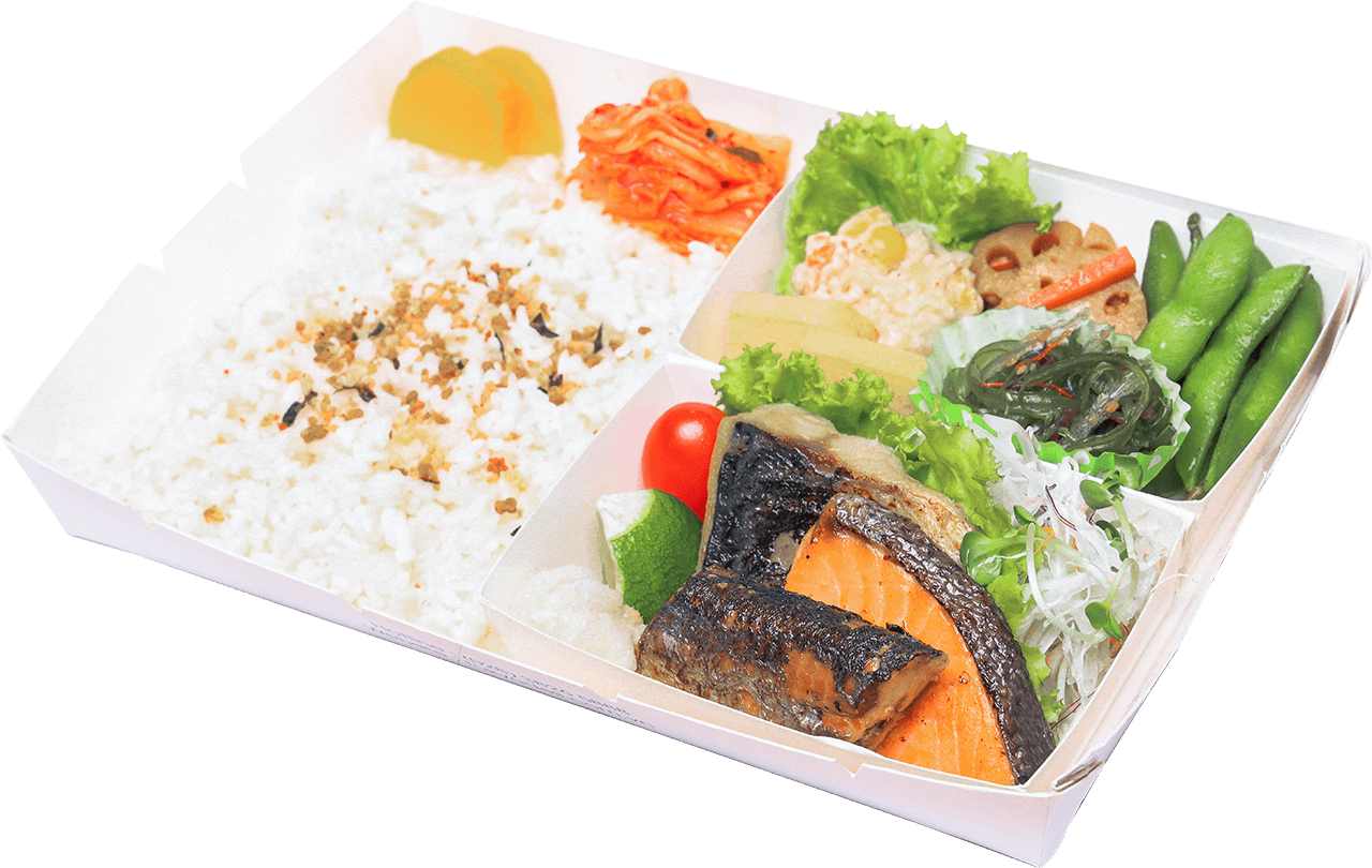 Grilled fish bento